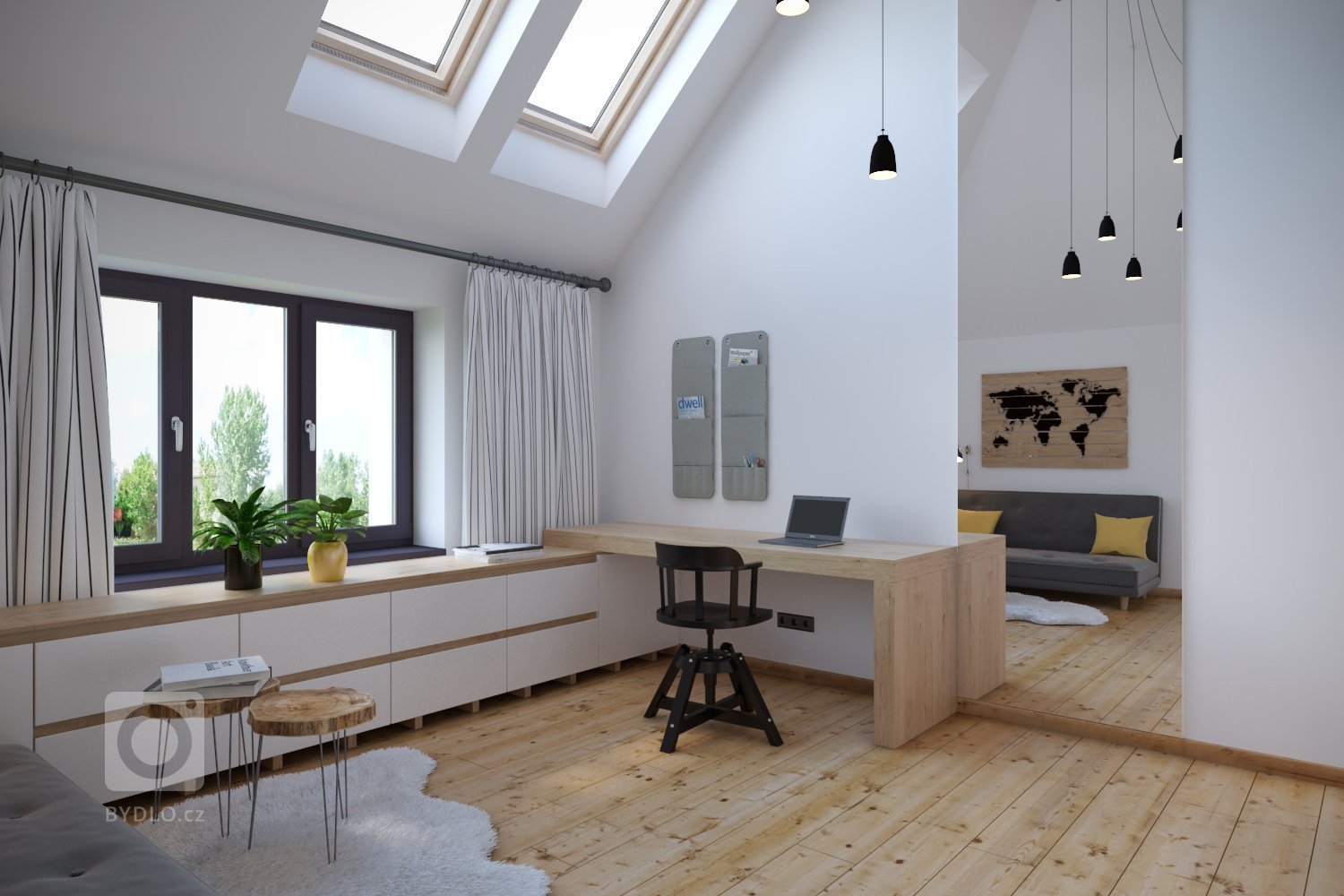 V projekte som vypracoval 3D vizualizácie pre štúdio DEZIRE INTERIORS s.r.o., ktoré riešilo návrh interiéru. Projekt sme začali vizualizovaním vstupnej chodby…