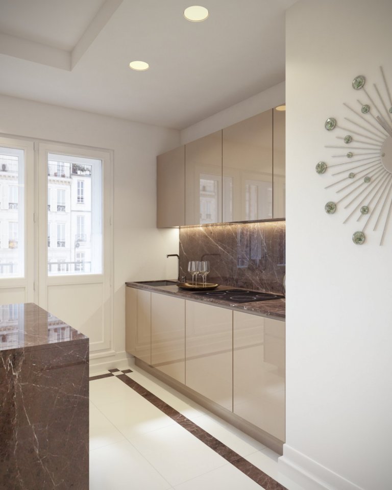 Návrh a vizualizácie luxusného bytu v Prahe. Projekt bol rozdelený do dvoch častí. V prvej časti som vypracoval vizualizácie pre obývaciu izbu spojenú s…