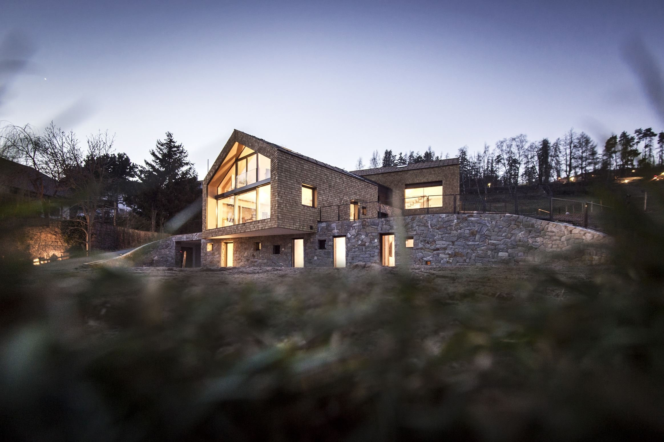 Vila v bývalém lomu s výhledem na Dolomity