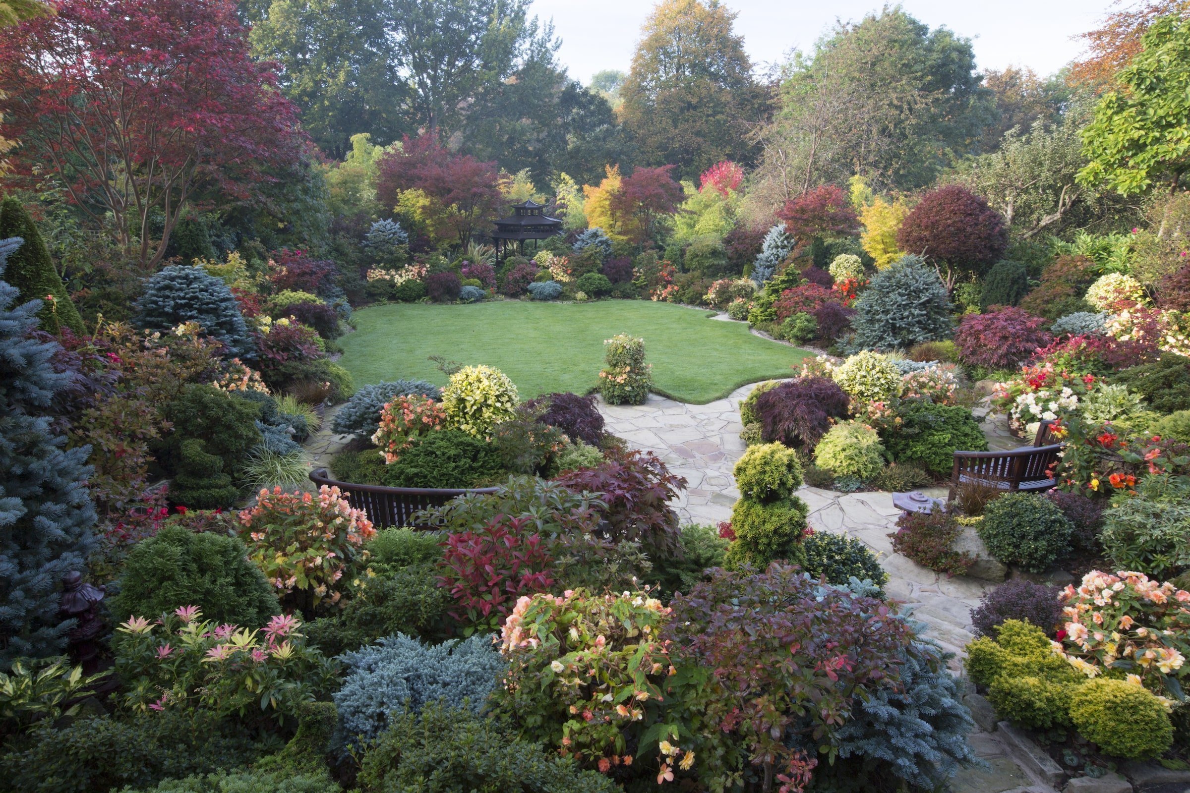 Oceňovaná zahrada hraje všemi odstíny podzimních barev