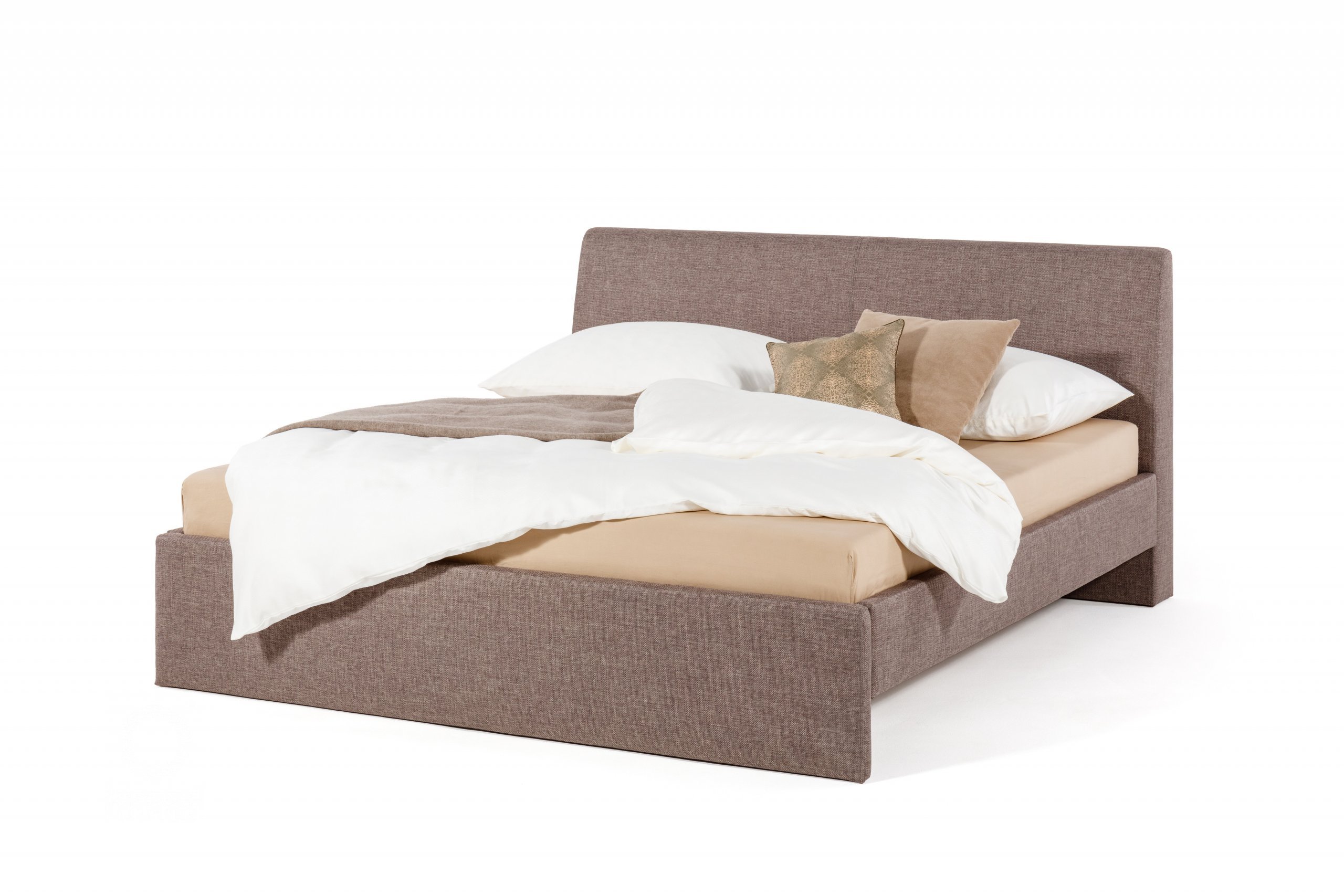 Čalouněná postel s mírně zkoseným čelem pro pohodlné opření.

- stabilní pevná konstrukce
- pohodlná výška pro vstávání 45 cm
- nastavení úrovně výšky…