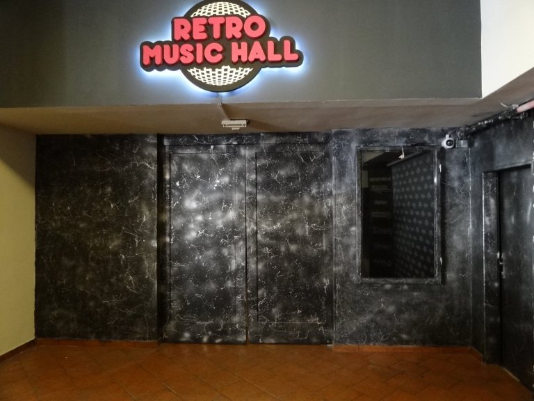 Retro music hall dekorace interiéru