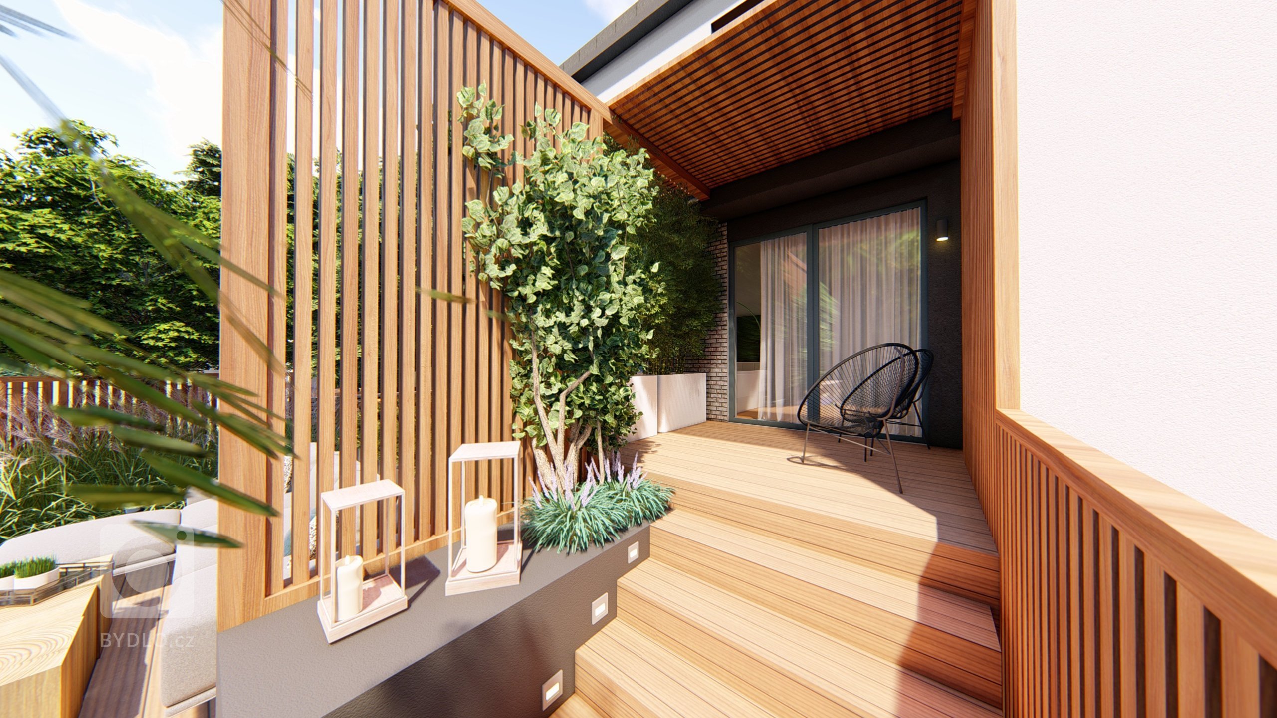 Malé zahrady paradoxně mohou být velmi prostorné&nbsp; :) Představujeme zahradní koncept na Praze 5
