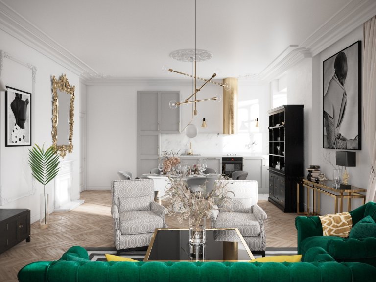 Vizualizace pro klientku, která zakoupila nemovitost jako investici na pronájem.&nbsp;

Záměrem bylo vytvořit lehký, světlý interiér, který bude zároveň…