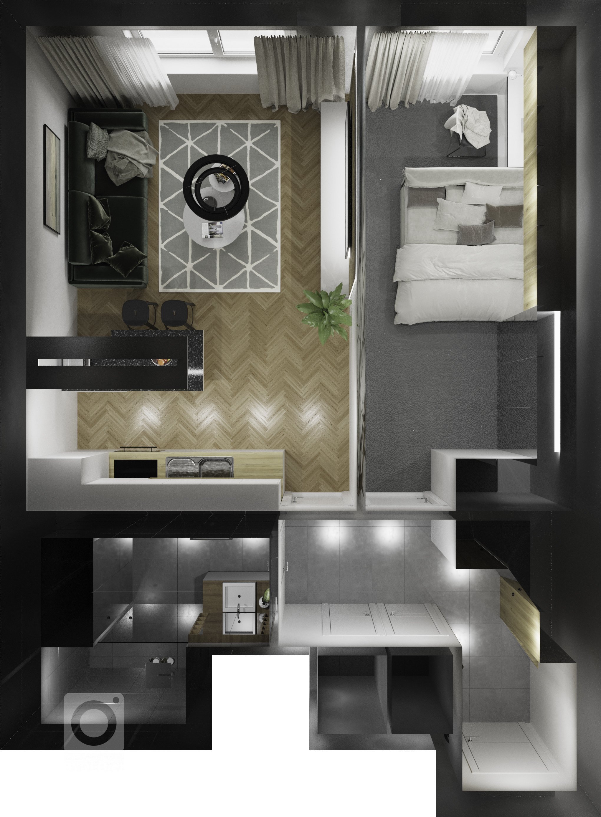 Vizualizace bytu 2kk , Nusle Praha.

Pro investora zpracovaný 3D render pro prodej bytu. Zadáním bylo ukázat budoucím majitelům nemovitosit, jak do malého…