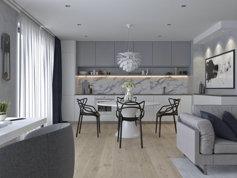 Kompletní návrh rekonstrukce apartmánu pro klientku, která žije většinu času v přírodě a do Prahy jezdí na schůzky.&nbsp;

Její potřeby sjednotit obývací,…