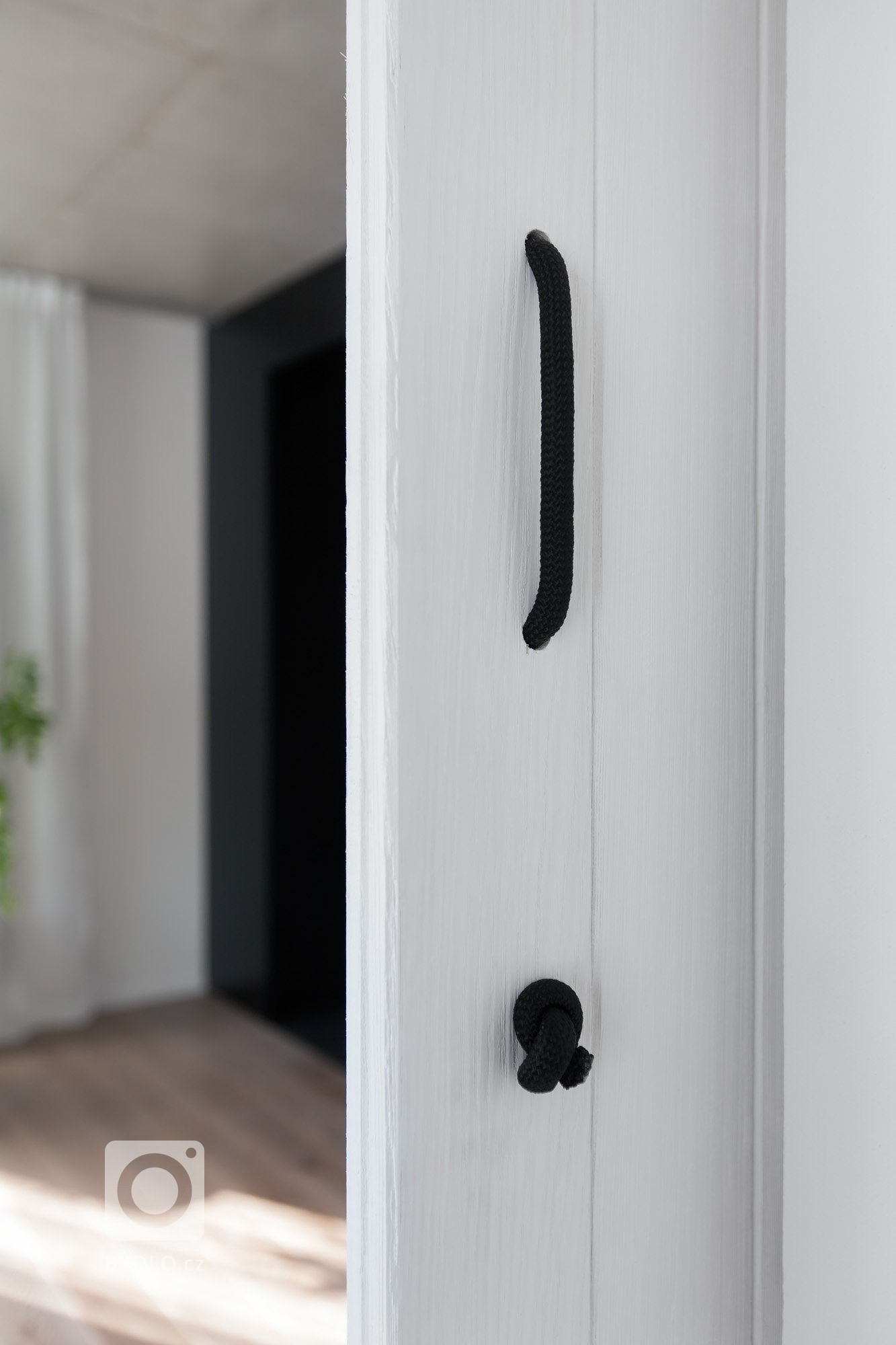 Černobílý interiér