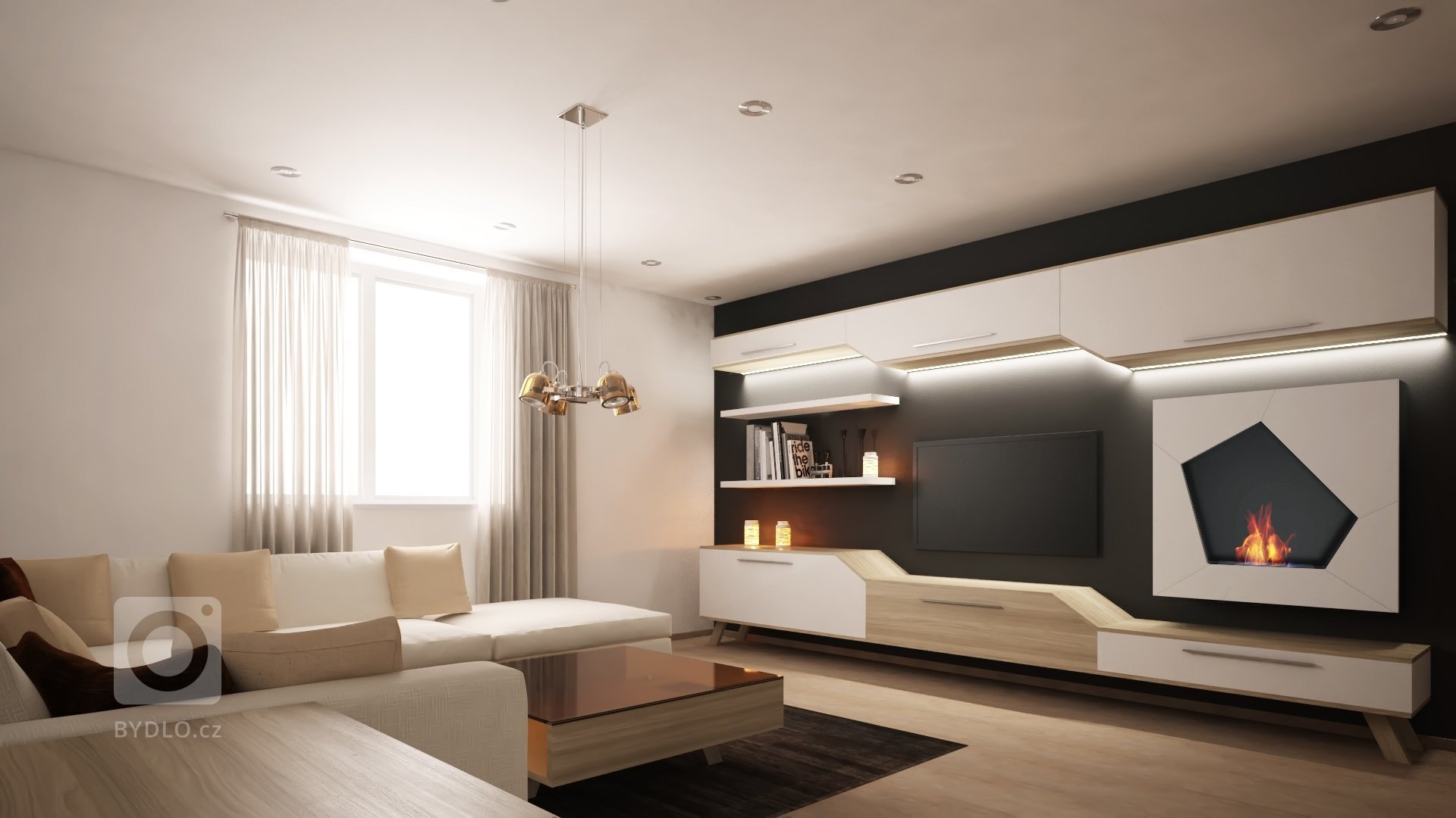 Moderní rekonstrukce staršího bytu v Ostravě pro mladého muže. Dispozice 2KK. Moderní pojetí obývací stěna s BIO krbem, který dodá teplo domovu. Kuchyně v…