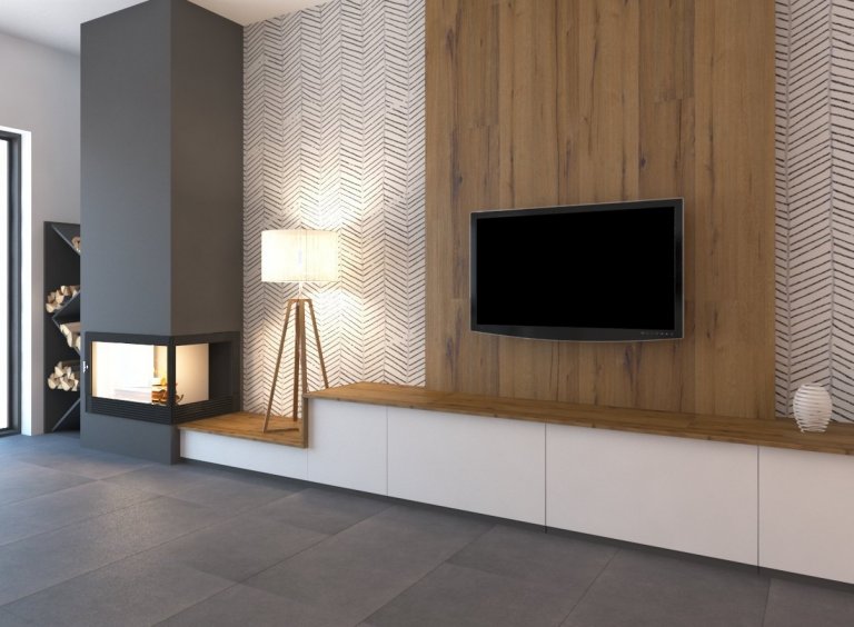 Nový rodiný dům a velký prázdný prostor, který potřeboval minimalistický design.. &nbsp;Vypořádat se požadavky klientky, aby prostor byl prázdý, ale přesto…