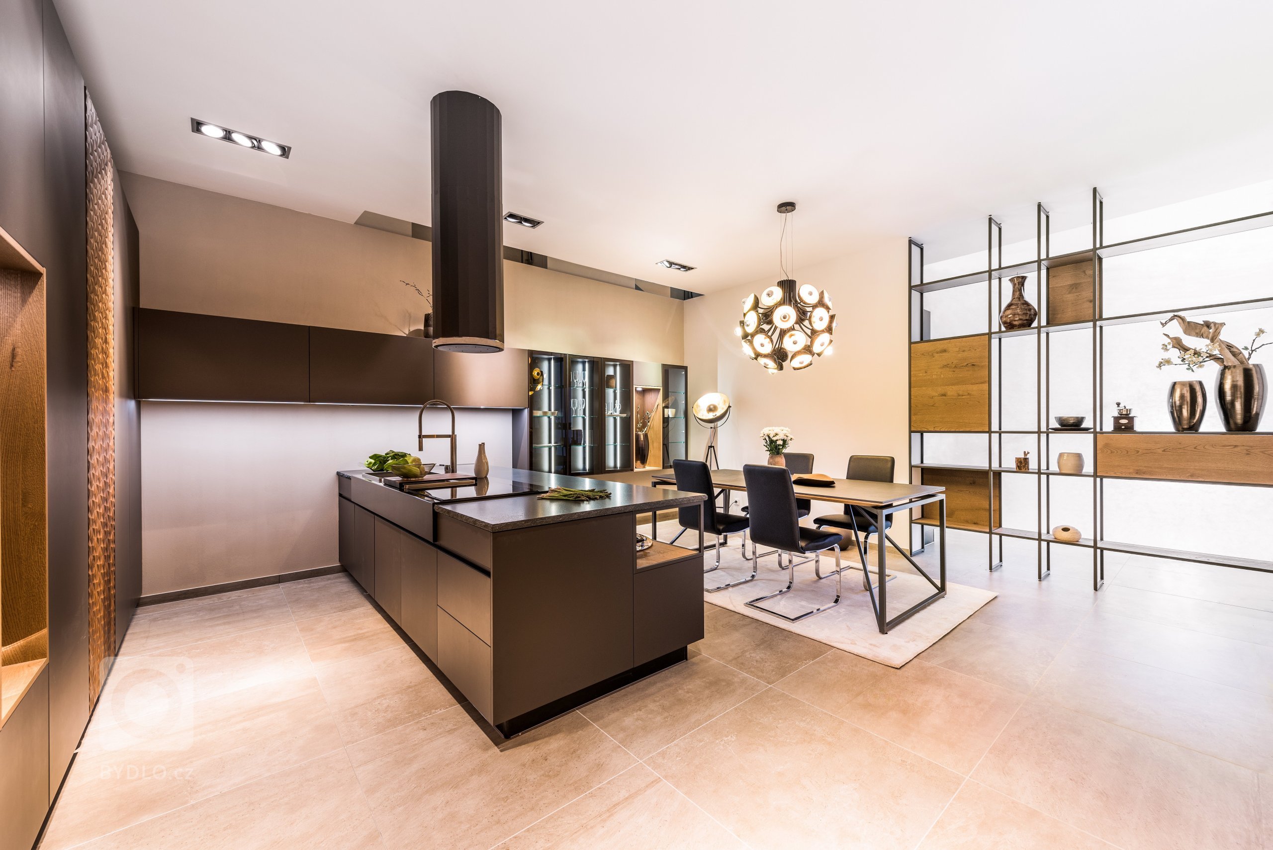 KNIHOVNA Z ANTICKÉHO DUBU

Když jde o vás, nechcete nic ponechat náhodě. Stejný materiál jako na úchytkách a stolu jsme použili také na otevřené, oboustranné knihovně. Její konstrukce je v barvě titanu, zatímco dřevěné poličky jsou z tmavého antického dubu. Knihovna tak perfektně splývá s prostorem a zároveň ho prakticky odděluje.