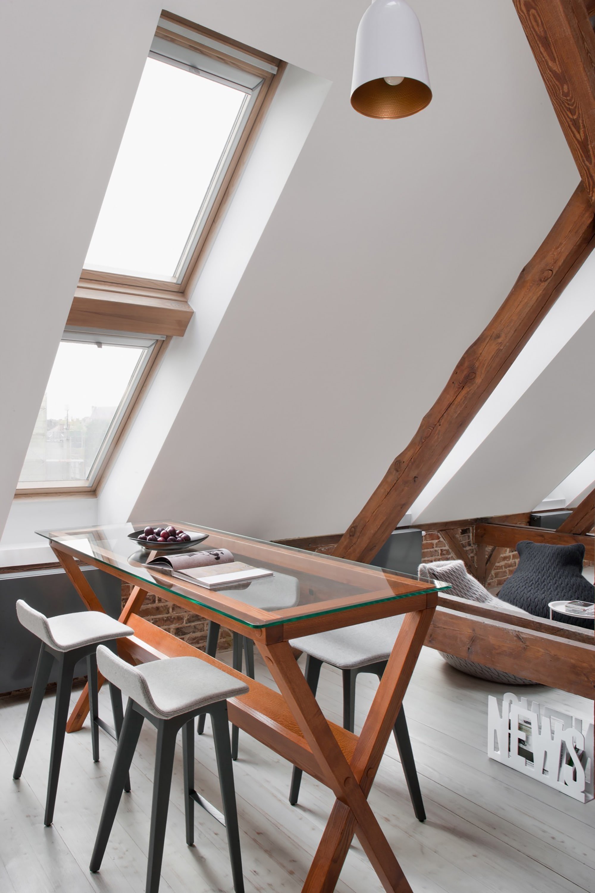Loft, ve kterém najdete původní staré trámy