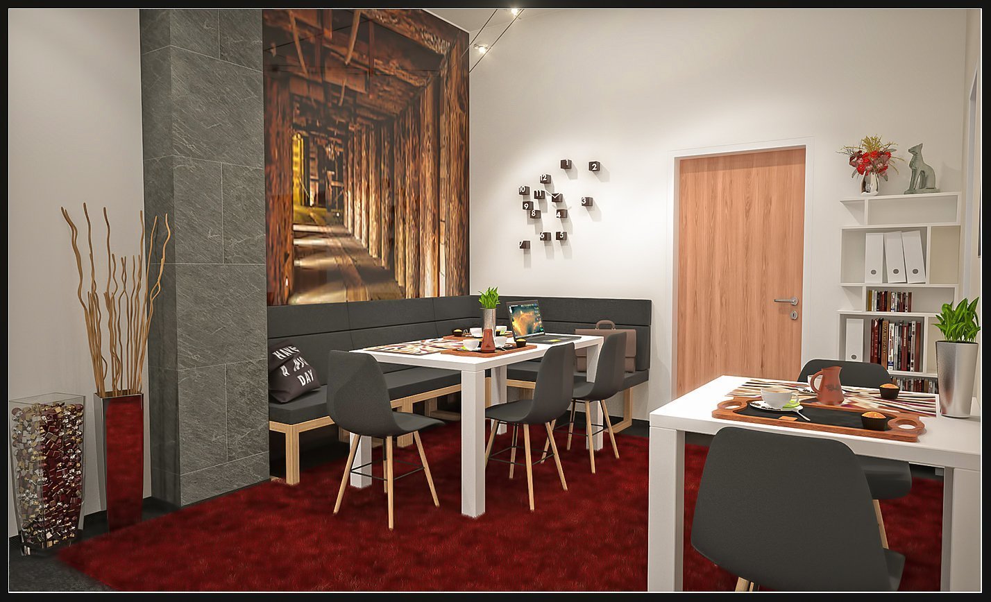 odpočinková místnost u kanceláře