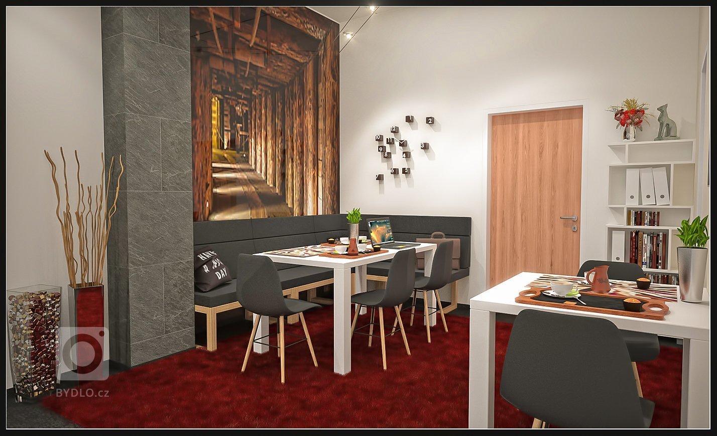 odpočinková místnost u kanceláře