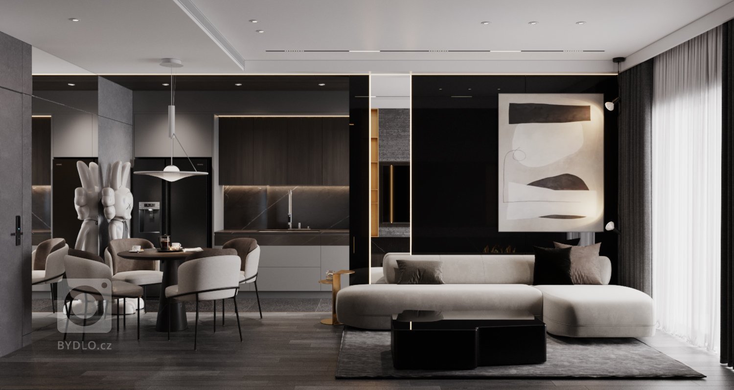 
This project is designed for a single lady with a strong personality.
The entire apartment is designed with gray tones combined with wood colors, making the…