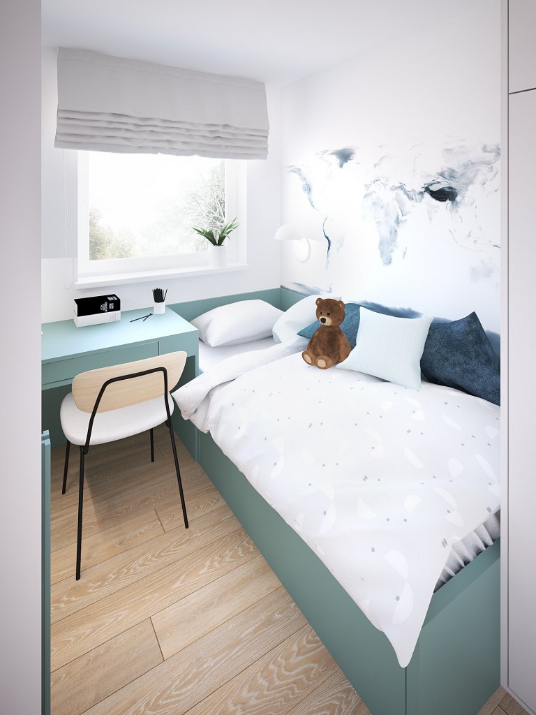 Světlý byt s terrazzo obkladem